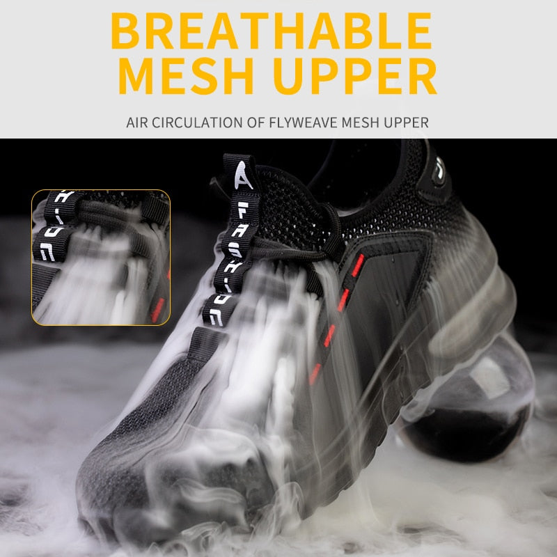 Steel-Toe Lightweight Safety Work Sneakers