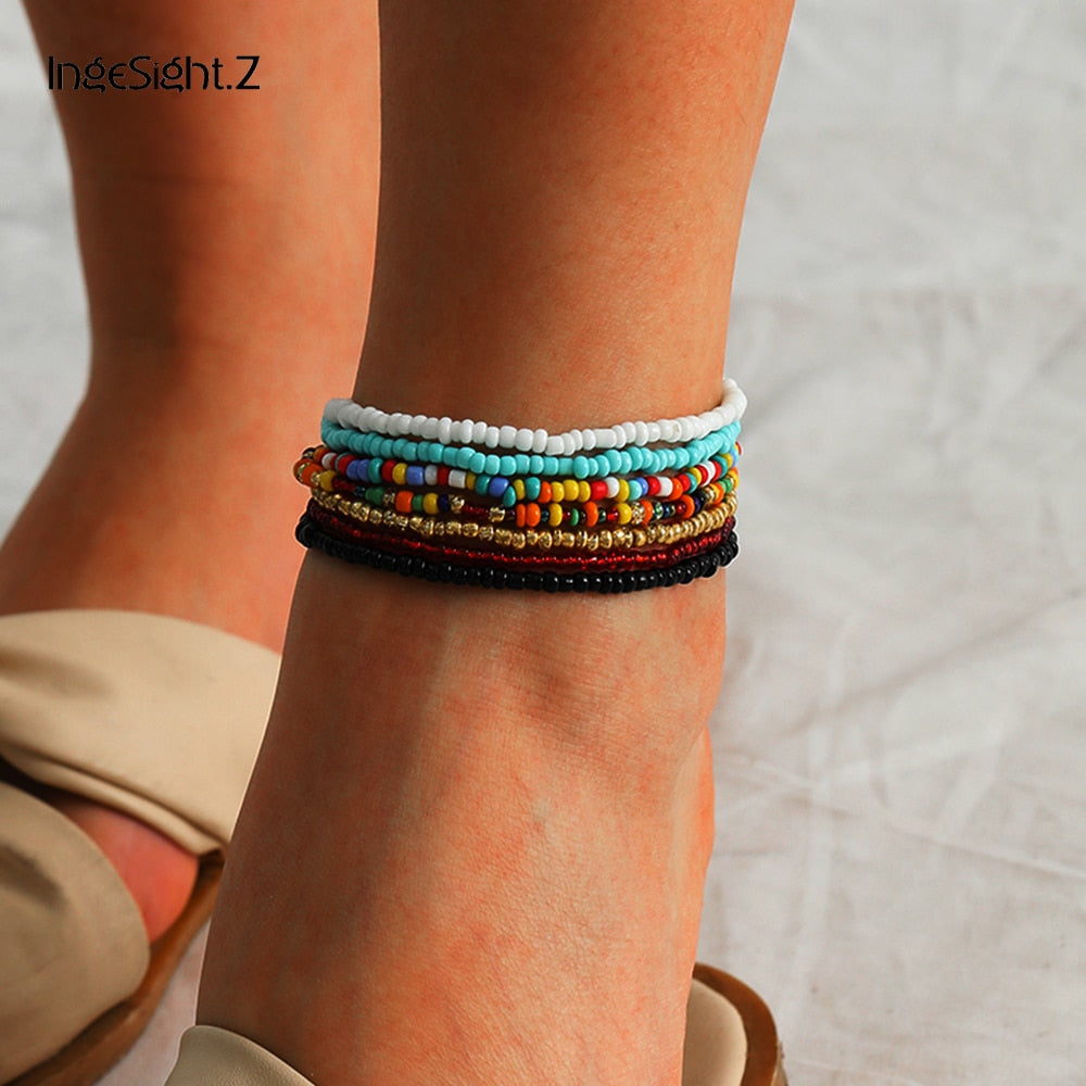 Women's Adjustable Colorful Anklet Jewelry