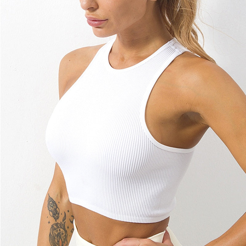 Solid White Crop Top
