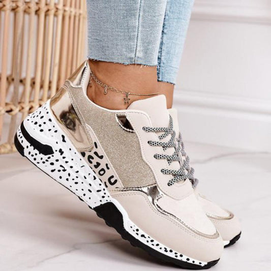 Platform Leopard Print Sneakers
