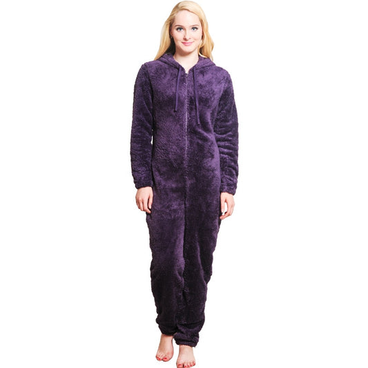 Fluffy Fleece Jumpsuit Sleepwear