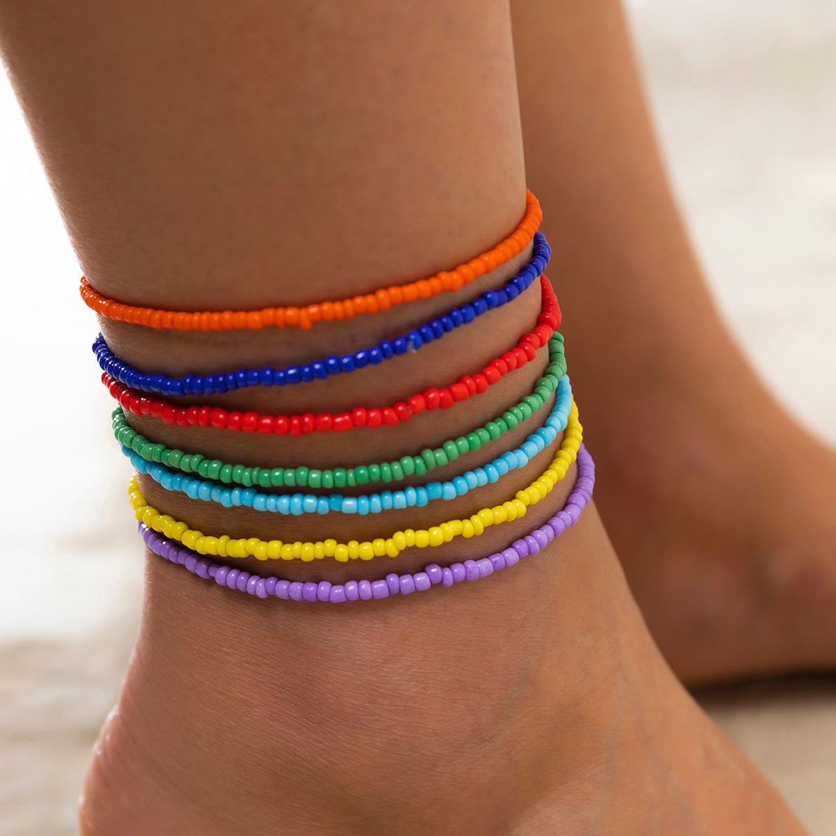 Women's Adjustable Colorful Anklet Jewelry