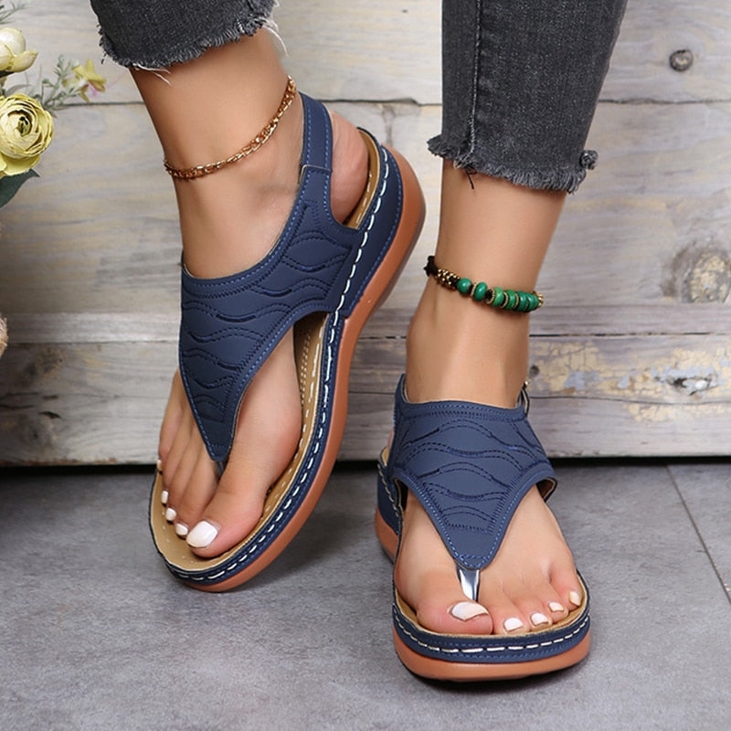 Clip Toe Wedge Sandals