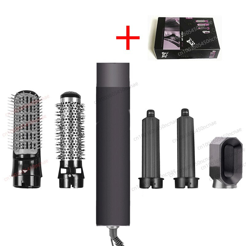 5-in-1 Professional Hair Dryer + Straightener + Curling Styling Tool Set