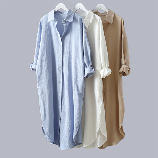 Linen Cotton Shirt Dress